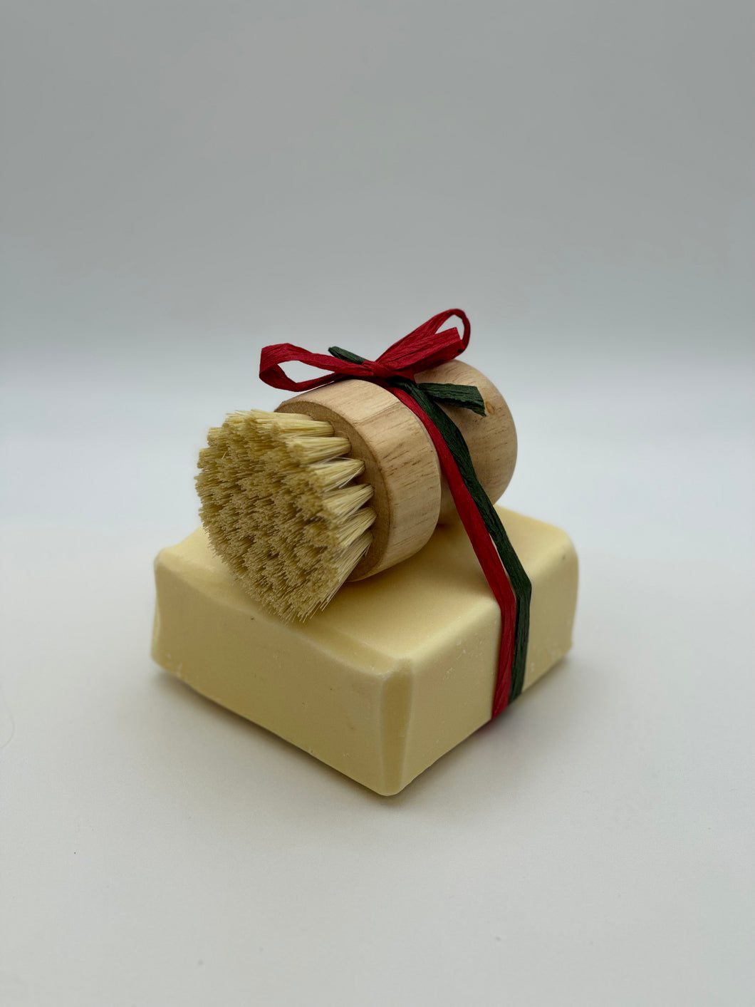 Solid Kitchen Dish Soap + Palm Scrub Brush Set ~ Citrus